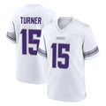 Tlead MN.Vikings #15 Dallas Turner Player White Alternate Home Game Stitched Jerseys