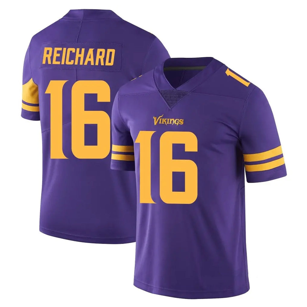 Tlead MN.Vikings #16 Will Reichard Player Purple Limited Color Rush Home Game Stitched Jerseys