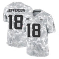 Tlead MN.Vikings #18 Justin Jefferson Player Arctic Camo Salute To Service Limited Game Stitched Jerseys