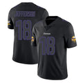 Tlead MN.Vikings #18 Justin Jefferson Player Black Impact LImited Home Game Stitched Jerseys