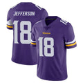 Tlead MN.Vikings #18 Justin Jefferson Player Purple Limited Vapor Untouchable Home Game Stitched Jerseys