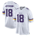 Tlead MN.Vikings #18 Justin Jefferson Player White Home Game Stitched Jerseys