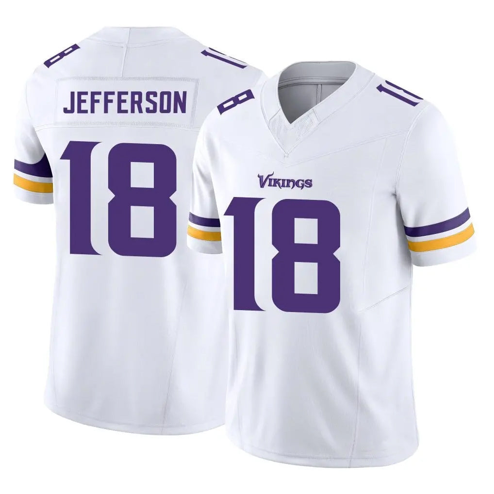 Tlead MN.Vikings #18 Justin Jefferson Player White Limited Vapor F.U.S.E. Home Game Stitched Jerseys