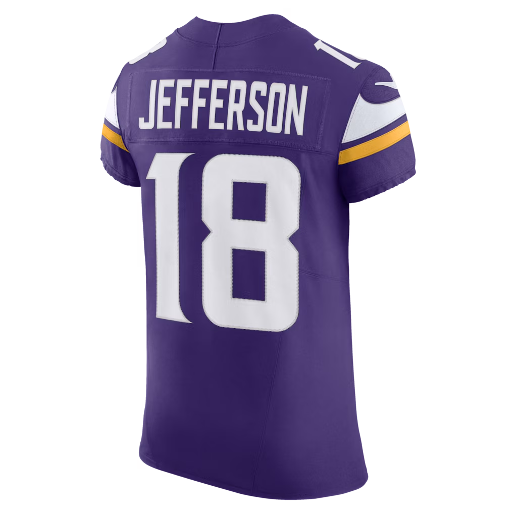 Tlead MN.Vikings #18 Justin Jefferson Purple Team Vapor F.U.S.E. Elite Stitched Jersey