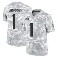Tlead MN.Vikings #1 Kyler Murray Player Arctic Camo Salute To Service Limited Game Stitched Jerseys