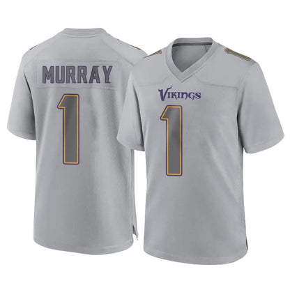 Tlead MN.Vikings #1 Kyler Murray Player Gray Atmosphere Fashion Home Game Stitched Jerseys