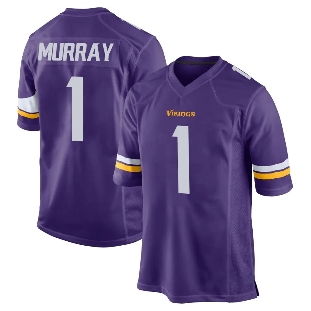 Tlead MN.Vikings #1 Kyler Murray Player Purple Home Game Stitched Jerseys