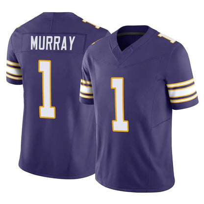 Tlead MN.Vikings #1 Kyler Murray Player Purple Limited Classic Vapor F.U.S.E. Home Game Stitched Jerseys