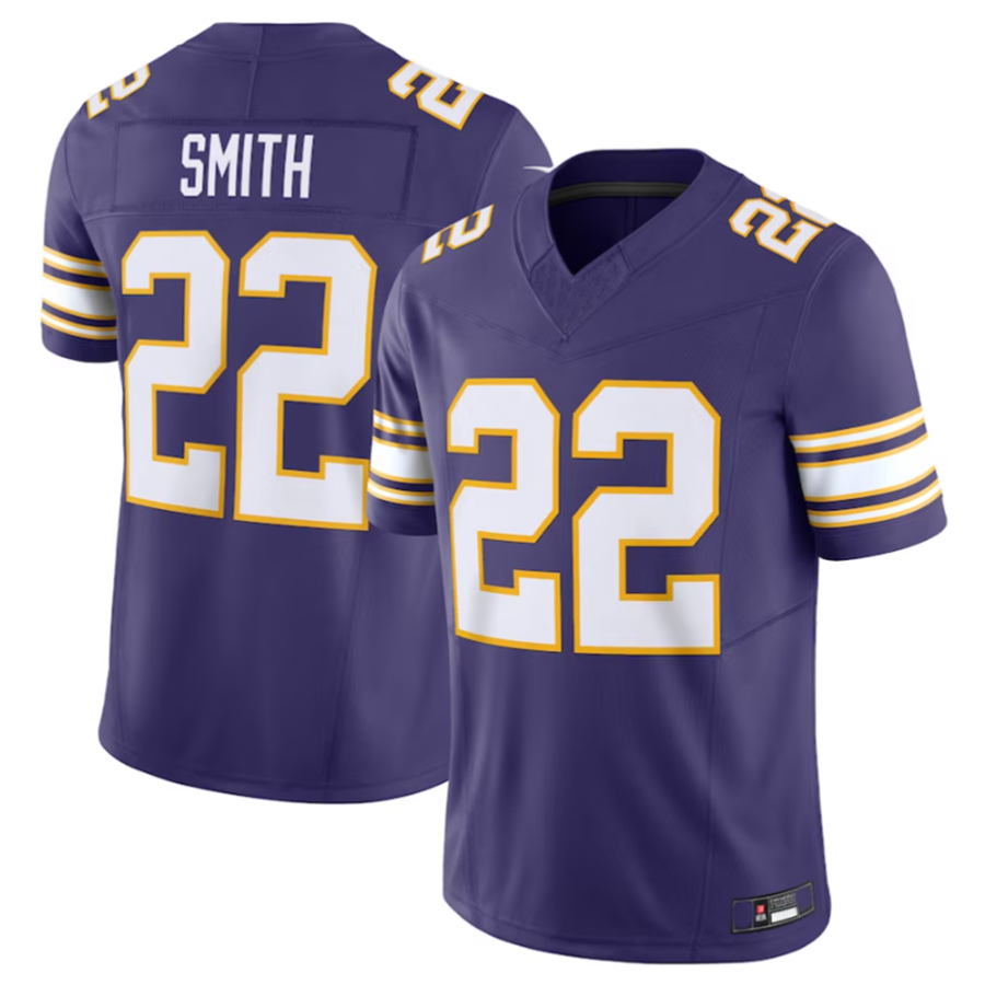 Tlead MN.Vikings #22 Harrison Smith Purple Vapor F.U.S.E. Limited Jersey Stitched American Stitched Jerseys