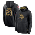 Tlead MN.Vikings #23 James Pierre Player Black Salute to Service Hoodies Limited Game Stitched Jerseys