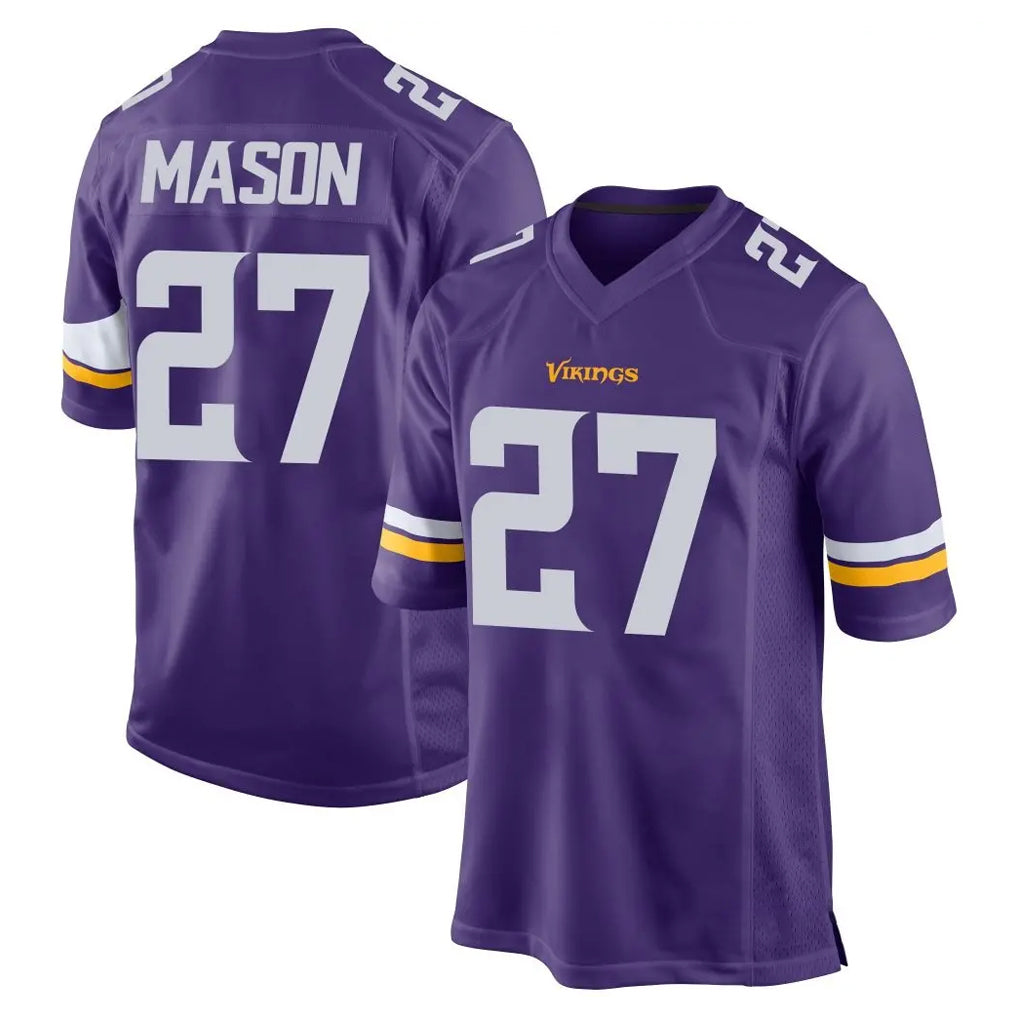 Tlead MN.Vikings #27 Jordan Mason Player Purple Home Game Stitched Jerseys