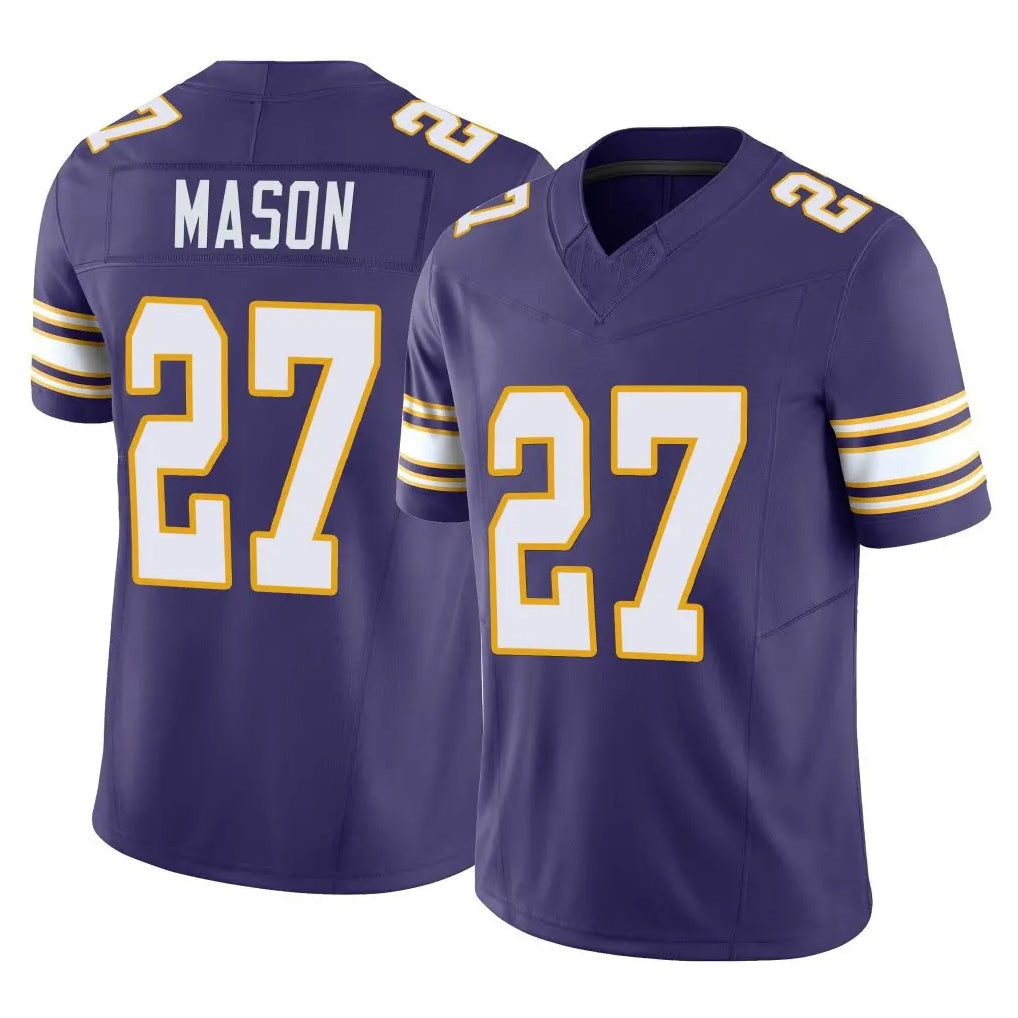 Tlead MN.Vikings #27 Jordan Mason Player Purple Limited Classic Vapor F.U.S.E. Home Game Stitched Jerseys