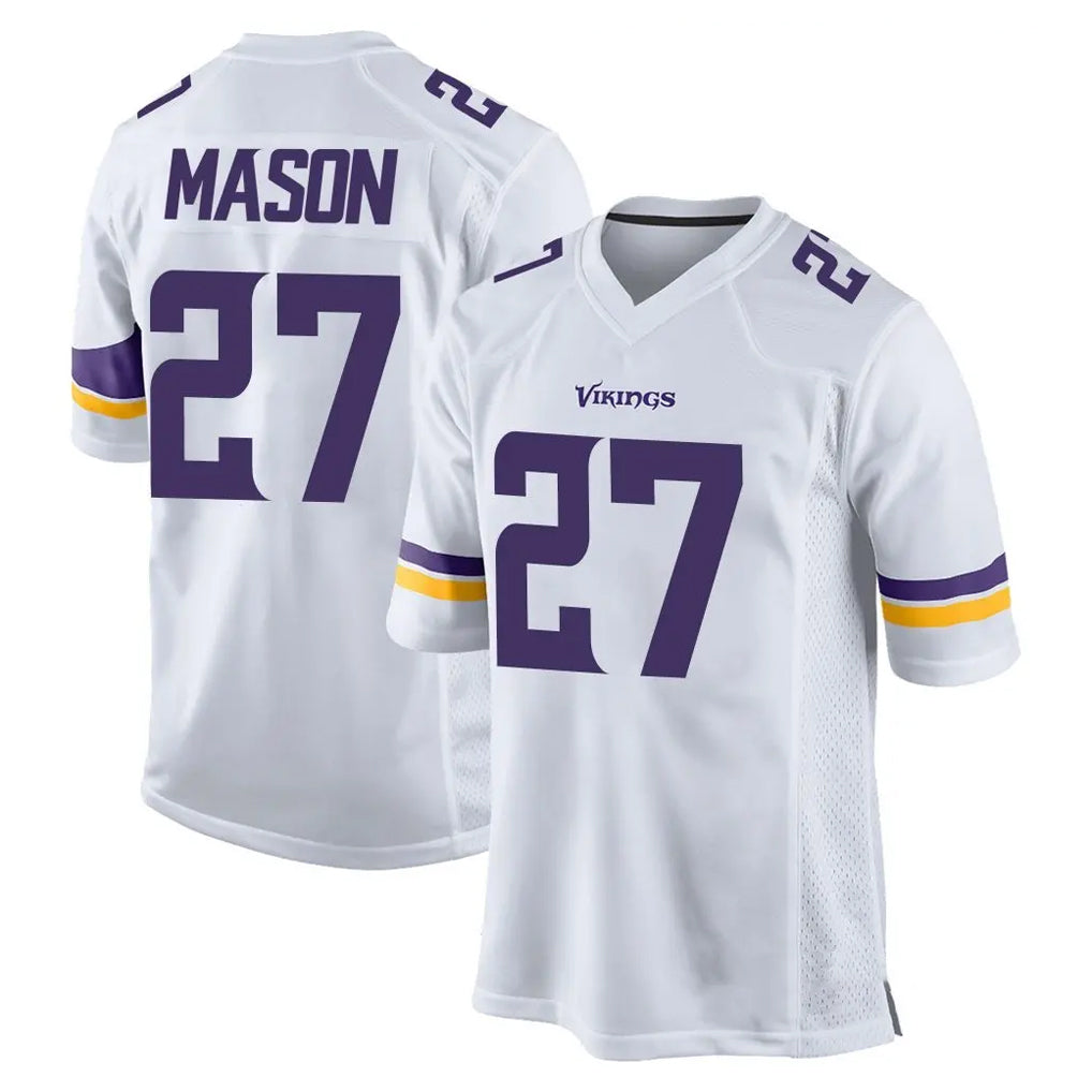 Tlead MN.Vikings #27 Jordan Mason Player White Home Game Stitched Jerseys