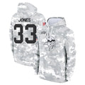 Tlead MN.Vikings #33 Aaron Jones Sr. Player Arctic Camo Salute to Service Pullover Hoodies Limited Game Stitched Jerseys