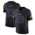 Tlead MN.Vikings #33 Aaron Jones Sr. Player Black Impact LImited Home Game Stitched Jerseys