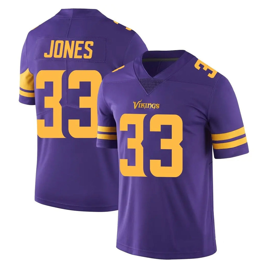 Tlead MN.Vikings #33 Aaron Jones Sr. Player Purple Limited Color Rush Home Game Stitched Jerseys