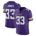 Tlead MN.Vikings #33 Aaron Jones Sr. Player Purple Limited Vapor Untouchable Home Game Stitched Jerseys