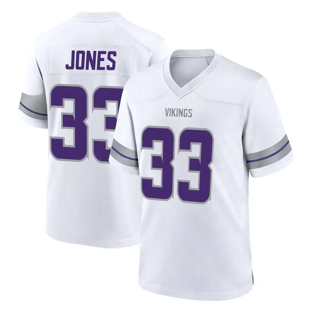Tlead MN.Vikings #33 Aaron Jones Sr. Player White Alternate Home Game Stitched Jerseys