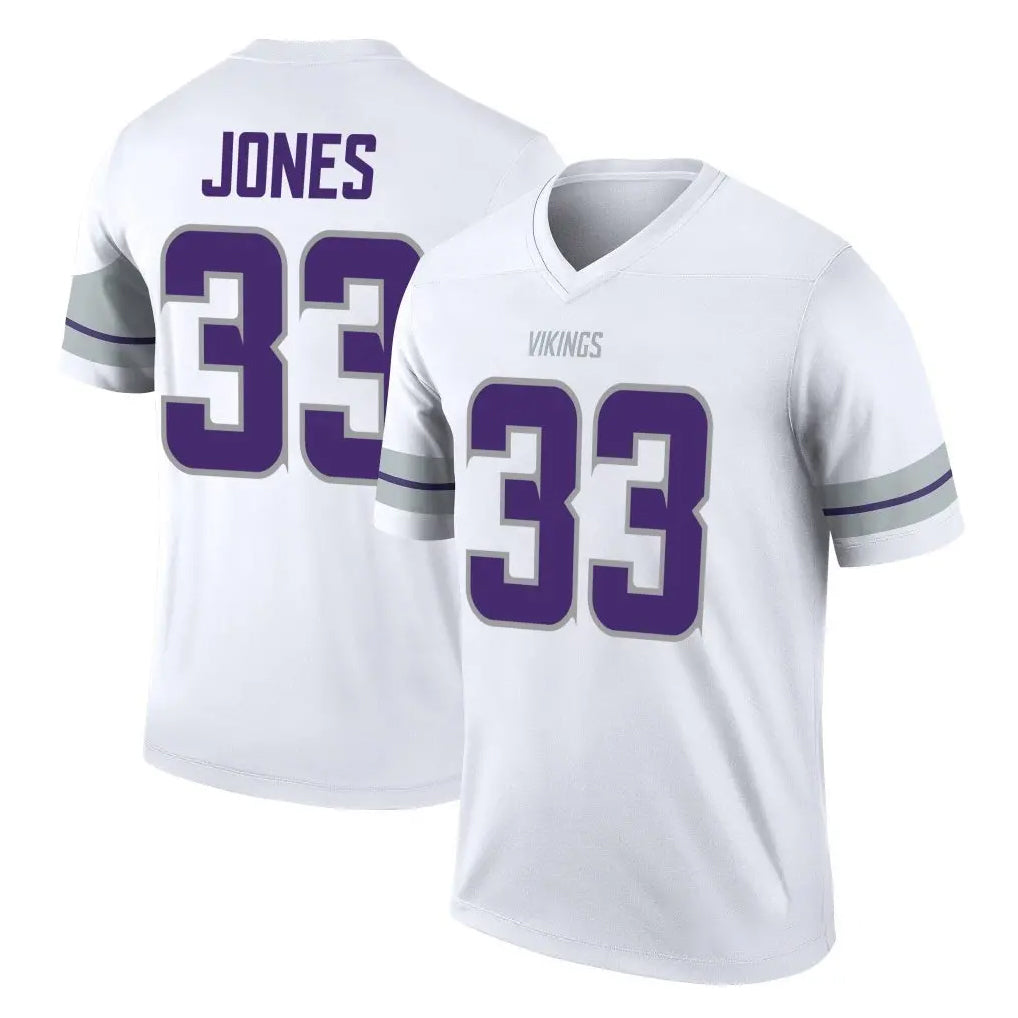 Tlead MN.Vikings #33 Aaron Jones Sr. Player White Alternate Legend Home Game Stitched Jerseys