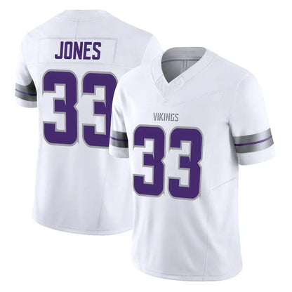 Tlead MN.Vikings #33 Aaron Jones Sr. Player White Limited Alternate Vapor F.U.S.E. Home Game Stitched Jerseys