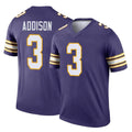 Tlead MN.Vikings #3 Jordan Addison Player Purple Limited Classic Home Game Stitched Jerseys