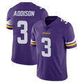 Tlead MN.Vikings #3 Jordan Addison Player Purple Limited Vapor Untouchable Home Game Stitched Jerseys