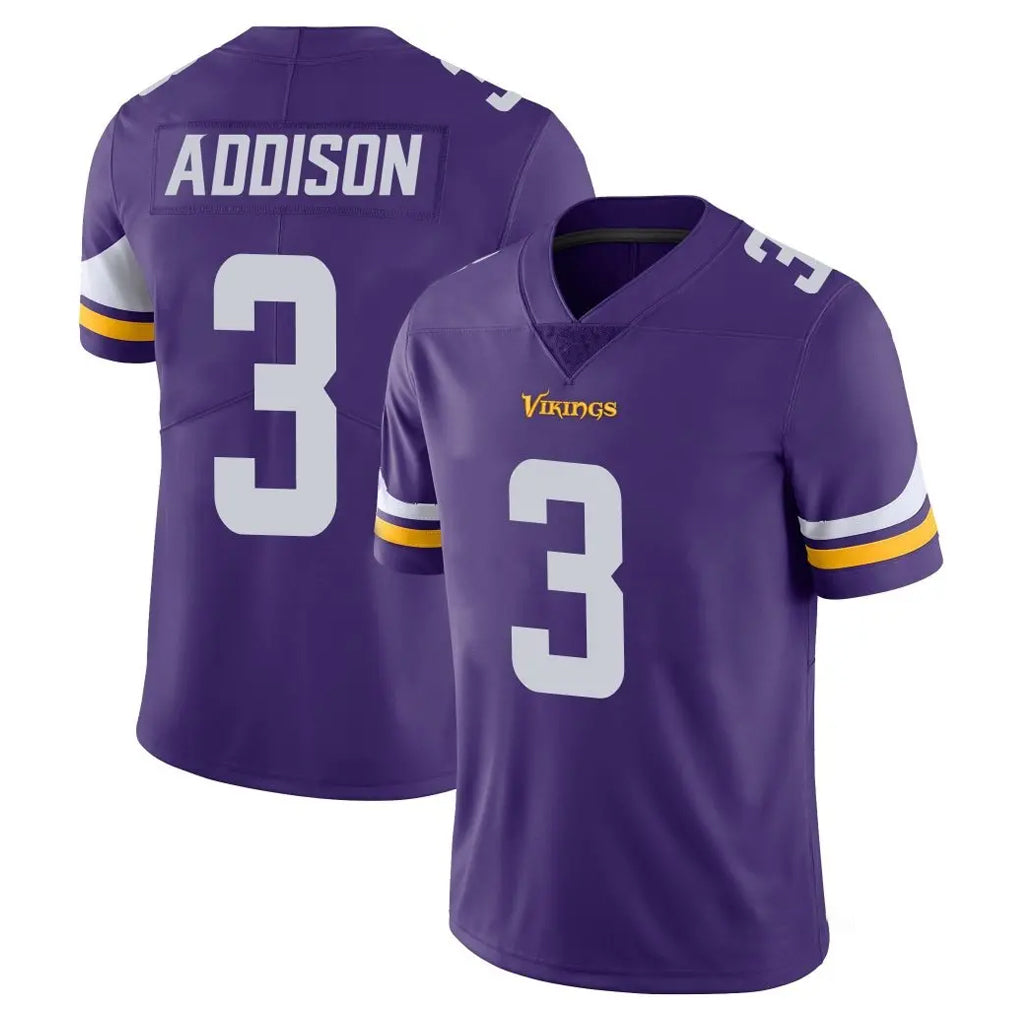Tlead MN.Vikings #3 Jordan Addison Player Purple Limited Vapor Untouchable Home Game Stitched Jerseys