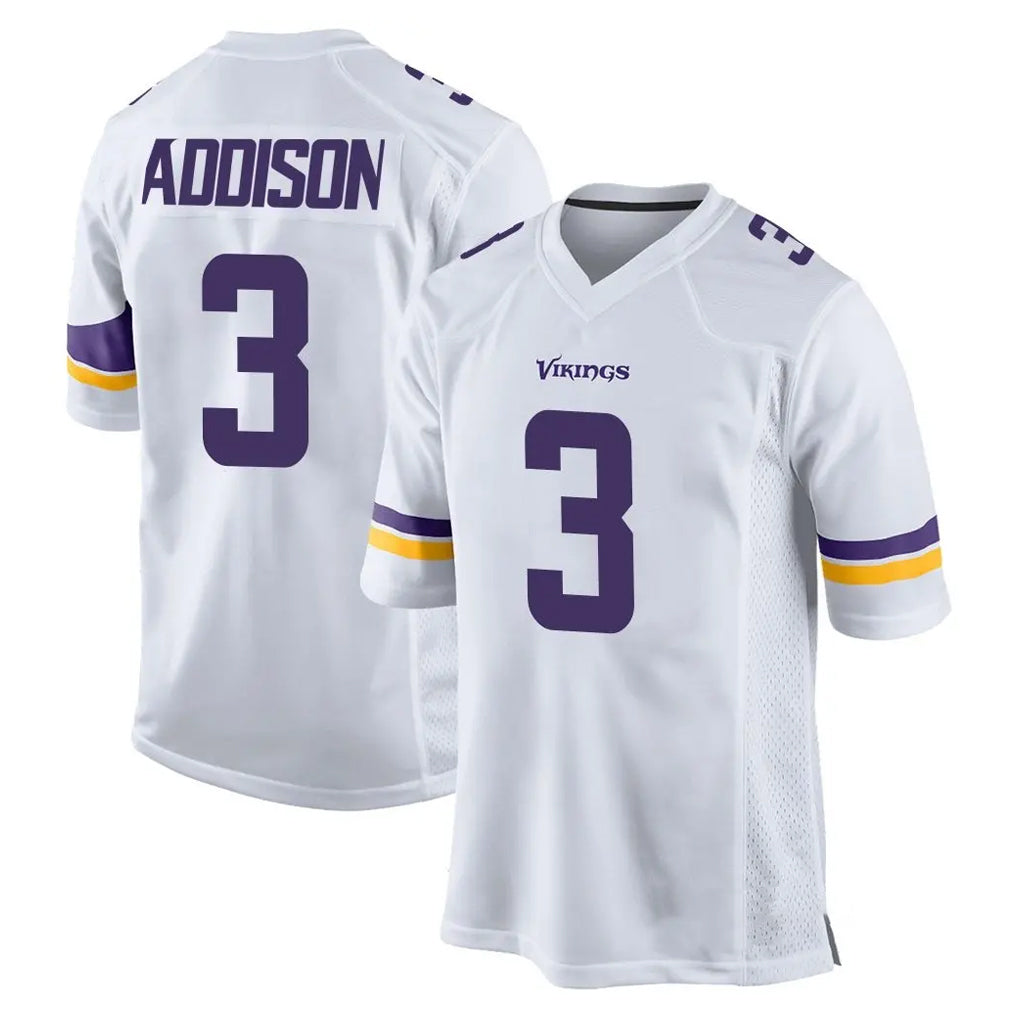 Tlead MN.Vikings #3 Jordan Addison Player White Home Game Stitched Jerseys