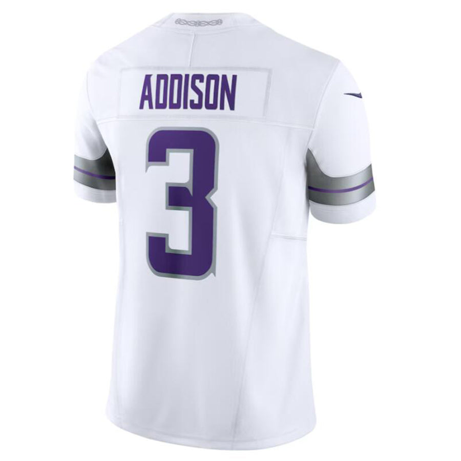 Tlead MN.Vikings #3 Jordan Addison White Alternate Vapor F.U.S.E. Limited Jersey American Stitched Jersey