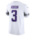 Tlead MN.Vikings #3 Jordan Addison White Alternate Vapor F.U.S.E. Limited Jersey American Stitched Jersey