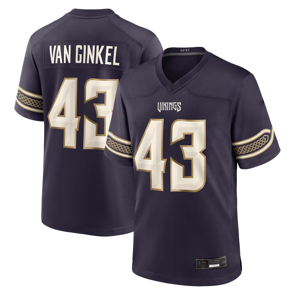 Tlead MN.Vikings #43 Andrew Van Ginkel Purple 2026 Rivalries Collection Game Stitched Jerseys