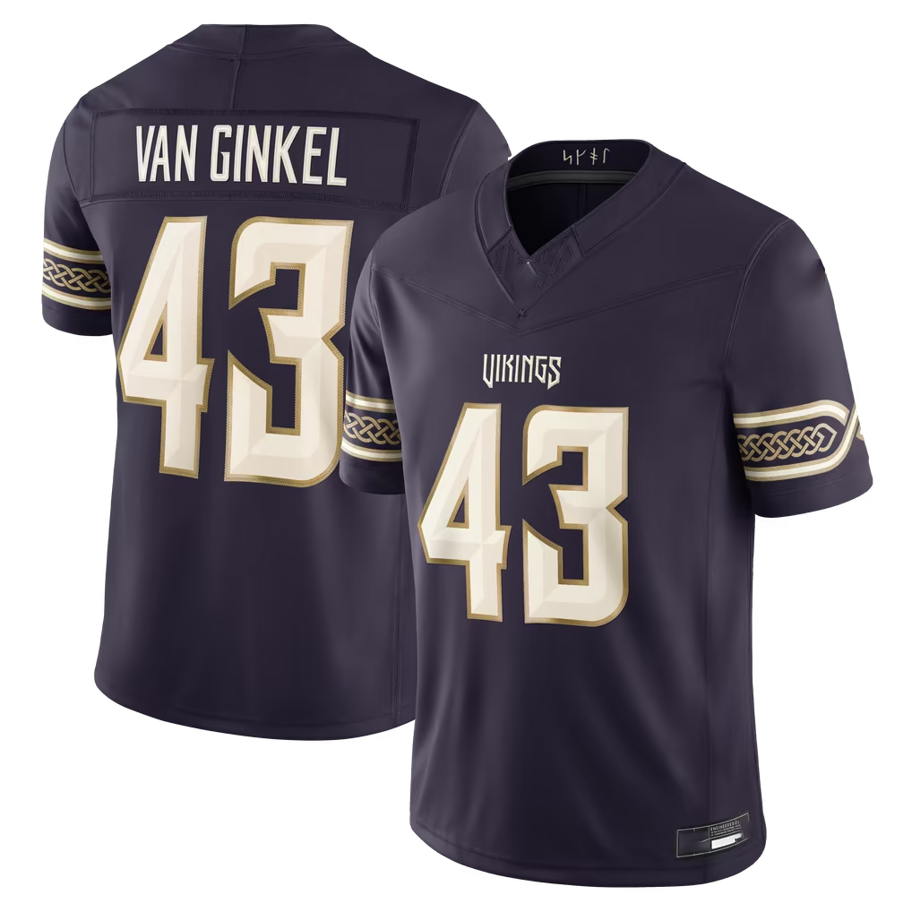 Tlead MN.Vikings #43 Andrew Van Ginkel Purple 2026 Rivalries Collection Limited Stitched Jerseys