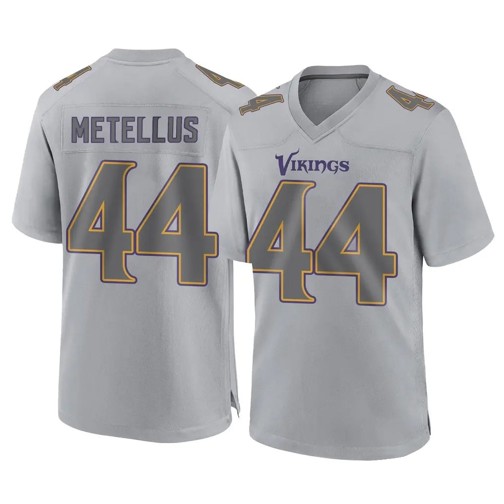Tlead MN.Vikings #44 Josh Metellus Player Gray Atmosphere Fashion Home Game Stitched Jerseys