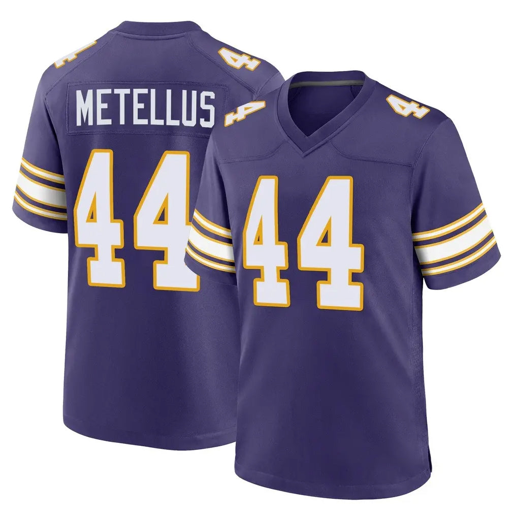 Tlead MN.Vikings #44 Josh Metellus Player Purple Classic Home Game Stitched Jerseys