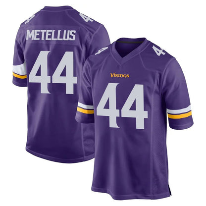 Tlead MN.Vikings #44 Josh Metellus Player Purple Home Game Stitched Jerseys
