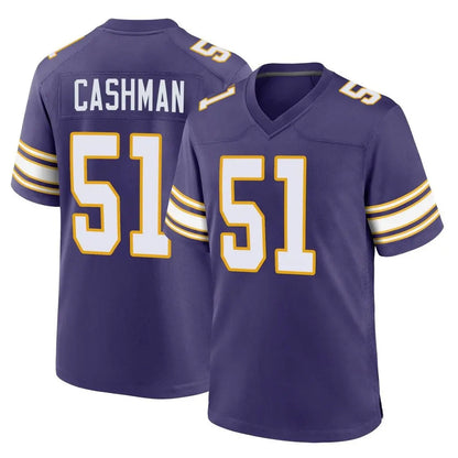Tlead MN.Vikings #51 Blake Cashman Player Purple Classic Home Game Stitched Jerseys