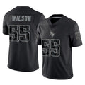 Tlead MN.Vikings #55 Eric Wilson Player Black Reflective LImited Home Game Stitched Jerseys