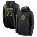 Tlead MN.Vikings #71 Christian Darrisaw Player Black Salute to Service Hoodies Limited Game Stitched Jerseys