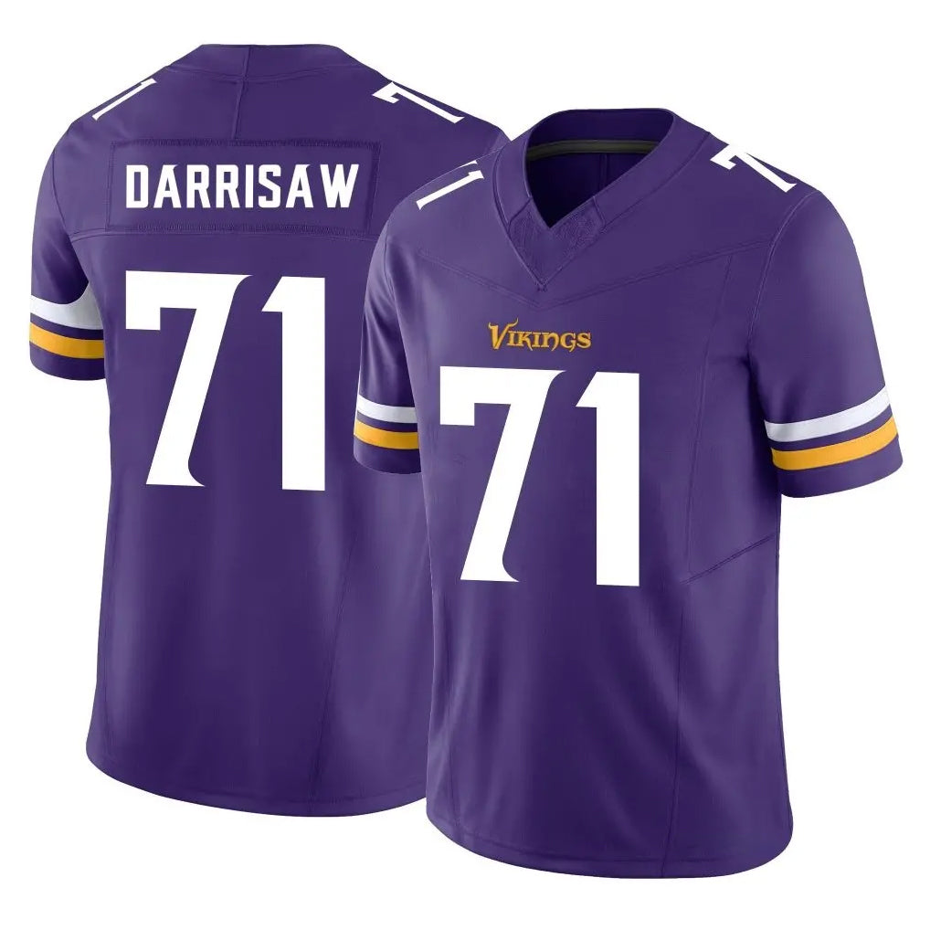 Tlead MN.Vikings #71 Christian Darrisaw Player Purple Limited Vapor F.U.S.E. Home Game Stitched Jerseys