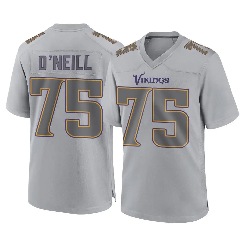 Tlead MN.Vikings #75 Brian O'Neill Player Gray Atmosphere Fashion Home Game Stitched Jerseys