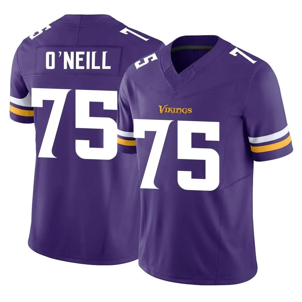 Tlead MN.Vikings #75 Brian O'Neill Player Purple Limited Vapor F.U.S.E. Home Game Stitched Jerseys