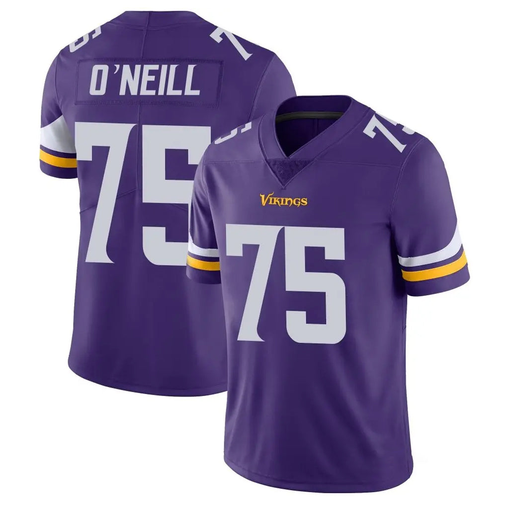 Tlead MN.Vikings #75 Brian O'Neill Player Purple Limited Vapor Untouchable Home Game Stitched Jerseys