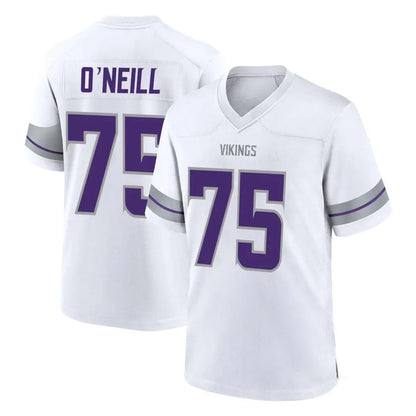 Tlead MN.Vikings #75 Brian O'Neill Player White Alternate Home Game Stitched Jerseys