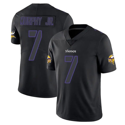Tlead MN.Vikings #7 Byron Murphy Jr. Player Black Impact LImited Home Game Stitched Jerseys