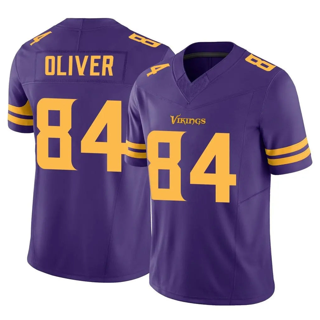 Tlead MN.Vikings #84 Josh Oliver Player Purple Limited Alternate Vapor F.U.S.E. Home Game Stitched Jerseys