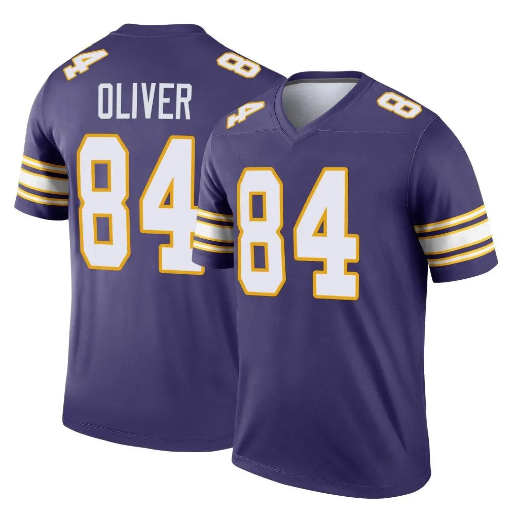 Tlead MN.Vikings #84 Josh Oliver Player Purple Limited Classic Home Game Stitched Jerseys