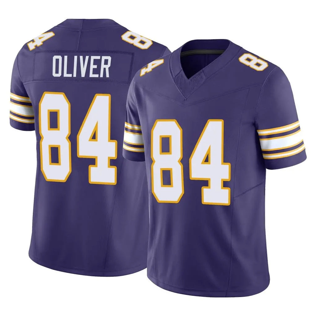 Tlead MN.Vikings #84 Josh Oliver Player Purple Limited Classic Vapor F.U.S.E. Home Game Stitched Jerseys