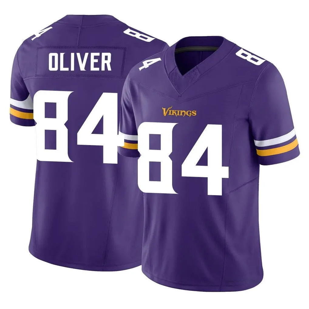Tlead MN.Vikings #84 Josh Oliver Player Purple Limited Vapor F.U.S.E. Home Game Stitched Jerseys