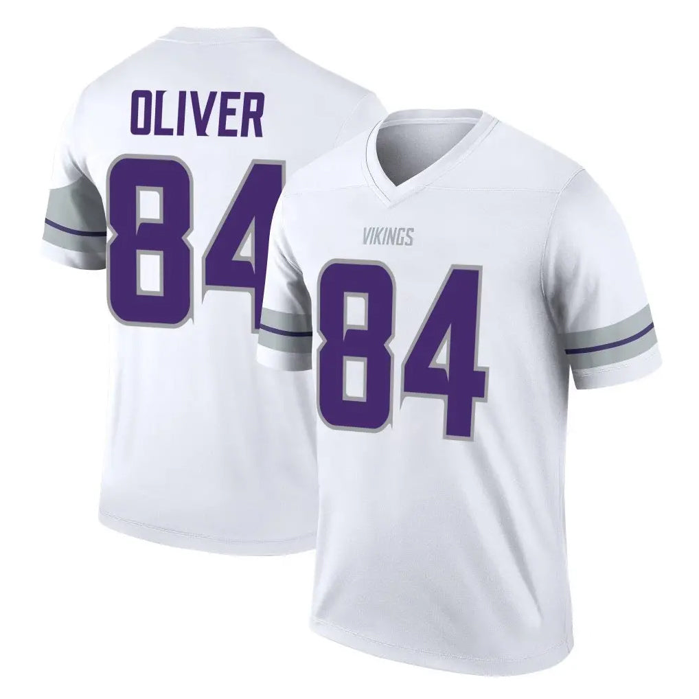 Tlead MN.Vikings #84 Josh Oliver Player White Alternate Legend Home Game Stitched Jerseys