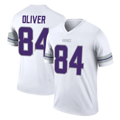 Tlead MN.Vikings #84 Josh Oliver Player White Alternate Legend Home Game Stitched Jerseys